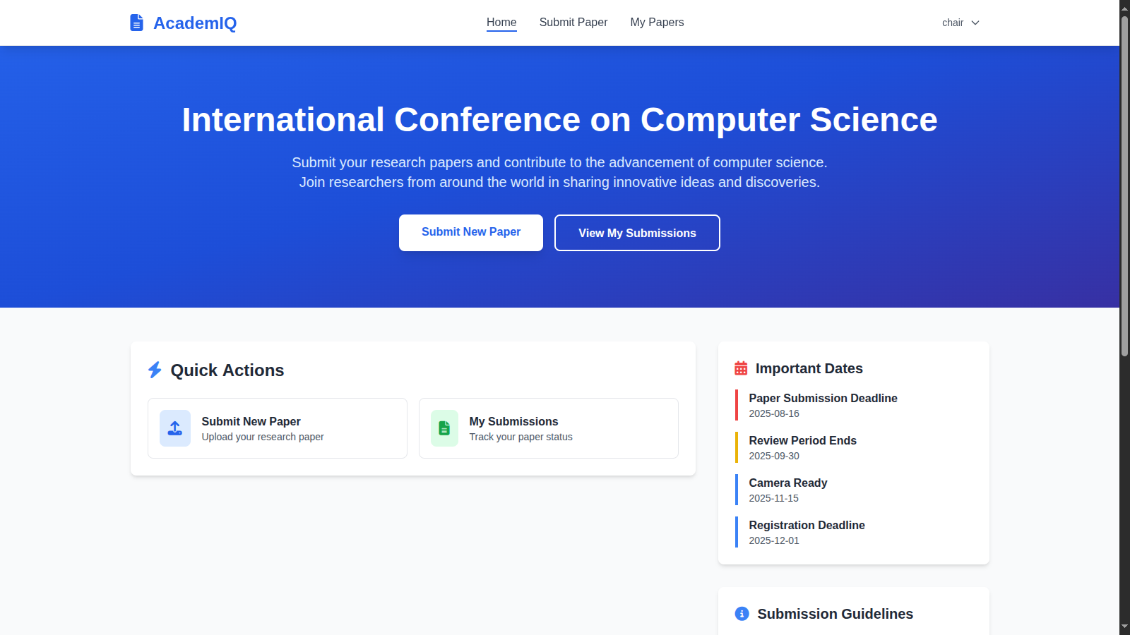Conference Paper Management System - Review Process